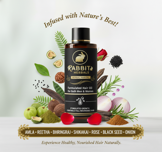 Rabbit Herbal Hair Oil – 100% Stronger, Healthier Growth